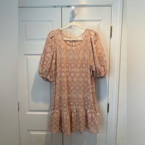 Mini puffed sleeve dress